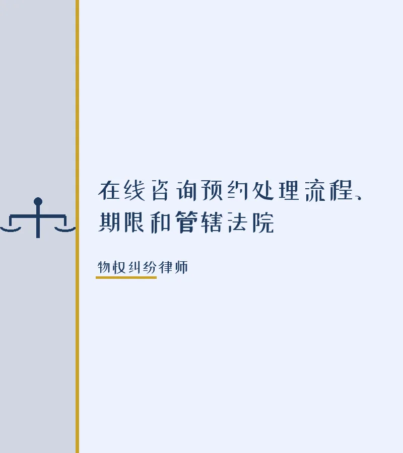 在线咨询预约处理流程、期限和管辖法院