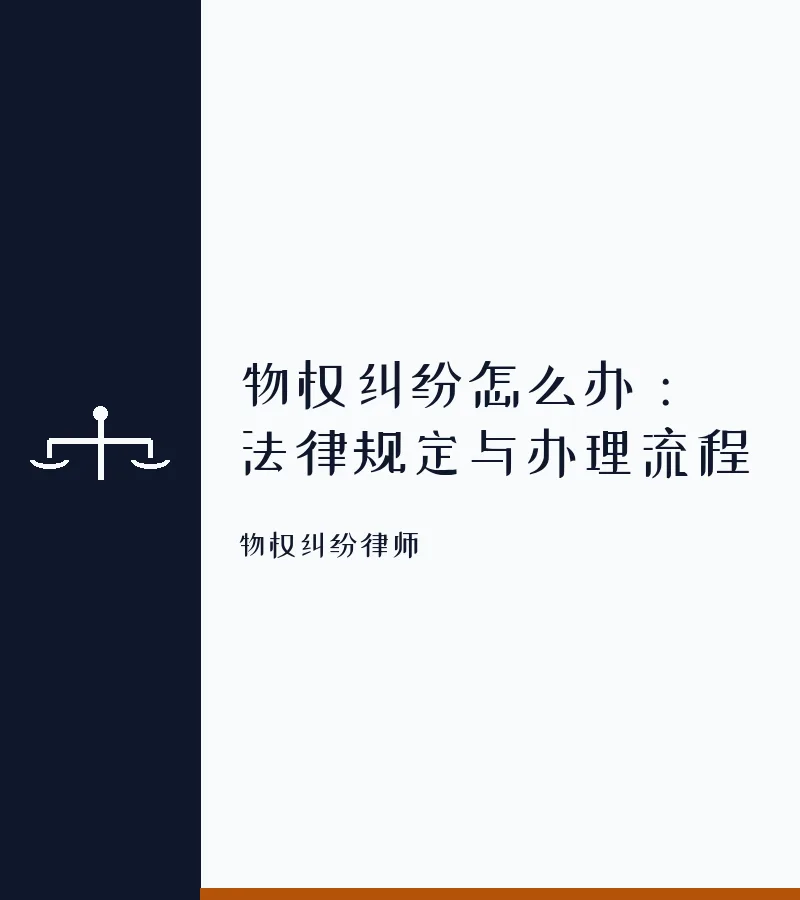 物权纠纷怎么办：法律规定与办理流程